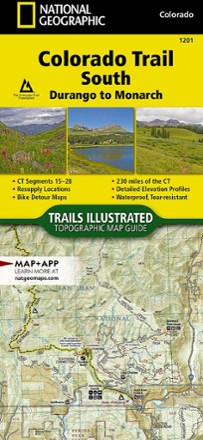 Colorado Trail South: Durango to Monarch Topographic Map Guide