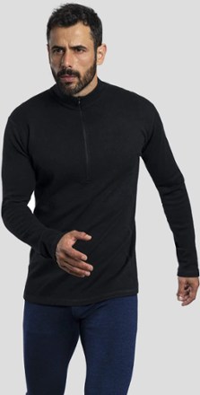 300 Lightweight Alpaca Wool Half-Zip Base Layer Top - Men's