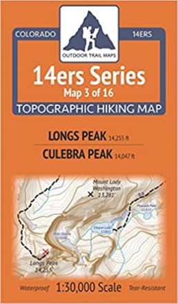 Colorado 14ers Series Map - Longs Peak, Culebra Peak