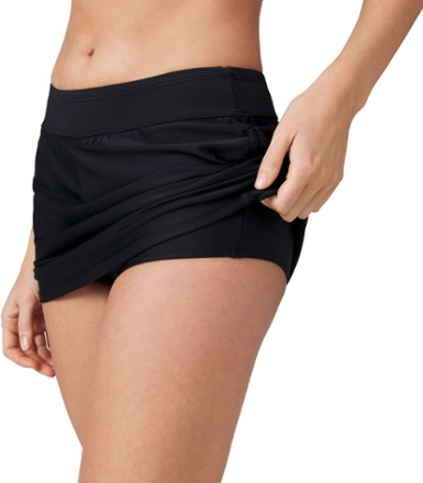 Side Shirred Swim Skirt