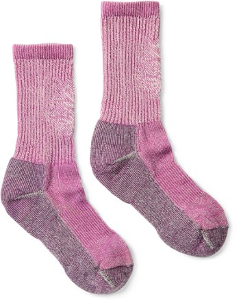 Hike Classic Edition Light Cushion Leaf Pattern Crew Socks - Women's