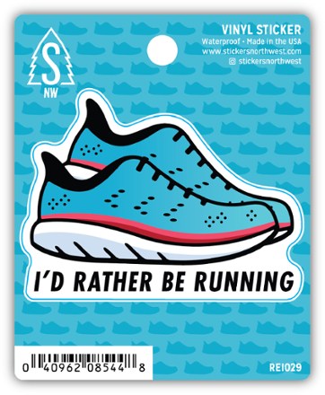 I'd Rather Be Running Sticker