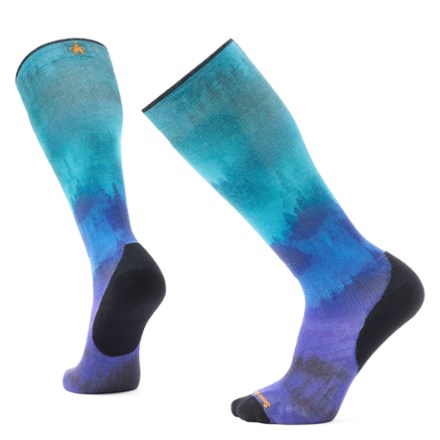 Ski Targeted Cushion Compression Print Over The Calf Socks - Men's