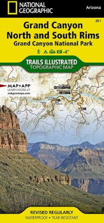 Grand Canyon National Park Trail Map - Bright Angel Canyon/North and South Rims