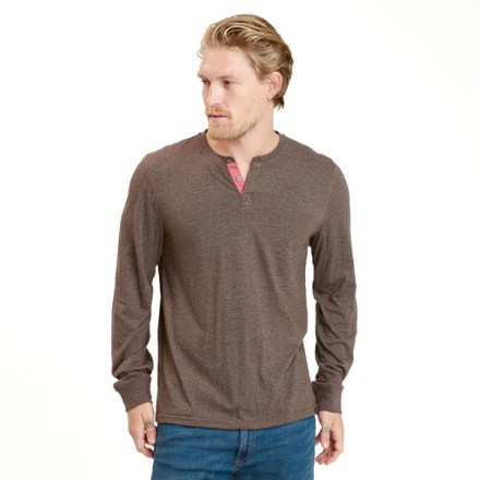 Durable Long-Sleeve Henley Shirt - Men's