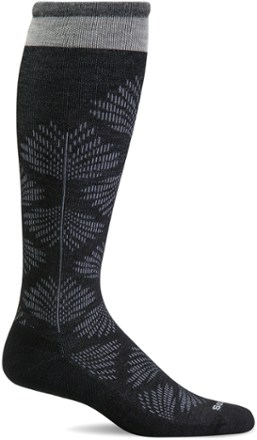 Full Floral Wide-Calf Socks - Women's