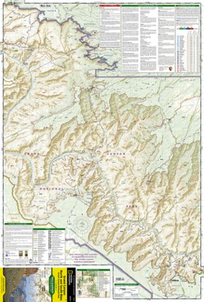 Grand Canyon National Park Trail Map - Bright Angel Canyon/North and South Rims