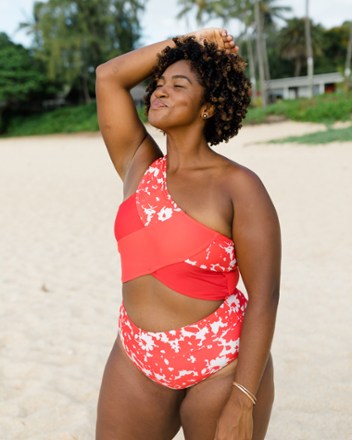 Patchwork Crop Swimsuit Top - Women's