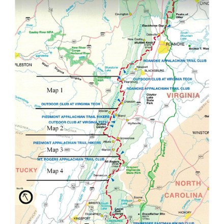 Appalachian Trail Southwest Virginia Guidebook and Maps Set