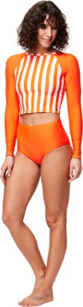 High Waist Bikini Swimsuit Bottoms - Women's