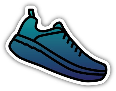 Running Shoe Blue Sticker