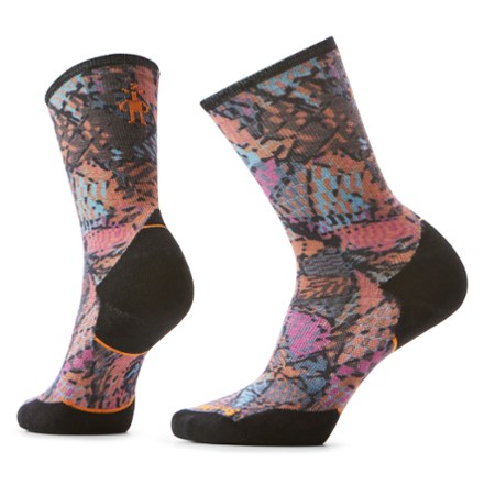 Trail Run Targeted Cushion Triangle Prism Print Crew Socks - Women's