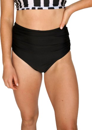 Ruched High Rise Swimsuit Bottoms - Women's