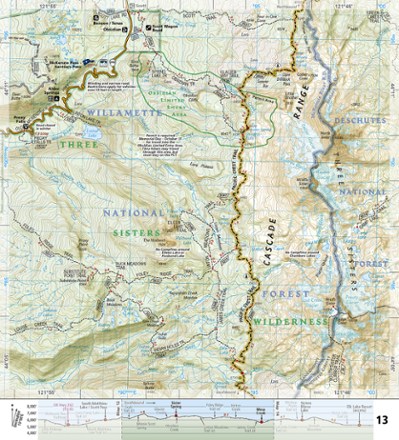 Pacific Crest Trail Topographic Map Guide: Oregon North