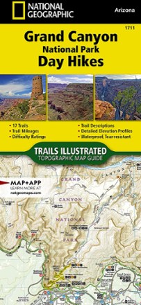Grand Canyon National Park Day Hikes Topographic Map Guide