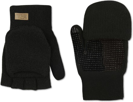 Alyeska Lined Knit Shell Half-Finger Gloves with Convertible Mitt Hoods