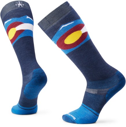 Snowboard Targeted Cushion Colorado Over The Calf Socks - Men's