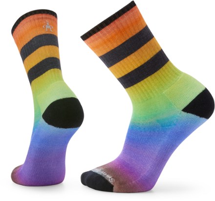 Athletic Targeted Cushion Pride Rainbow Print Crew Socks