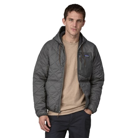 Diamond Quilted Insulated Bomber Hoody - Men's