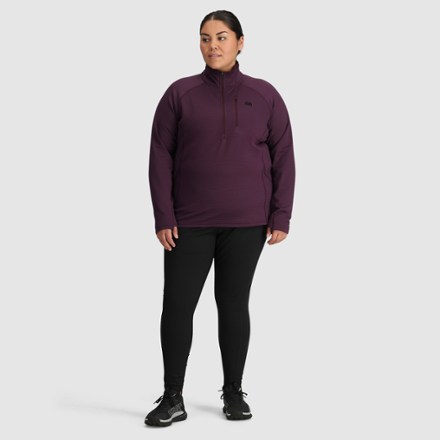 Vigor Grid Fleece Quarter-Zip Pullover - Women's