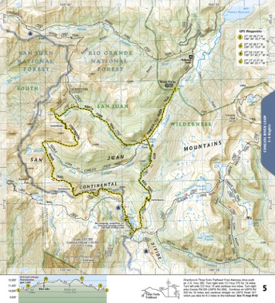Colorado Backpacking Loops South Topographic Map Guide