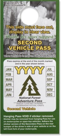 Southern California Annual Forest Adventure Pass - Second Car