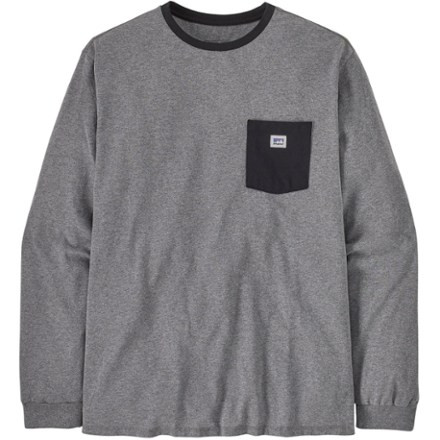 Long-Sleeve Shop Sticker Pocket Responsibili-Tee Shirt