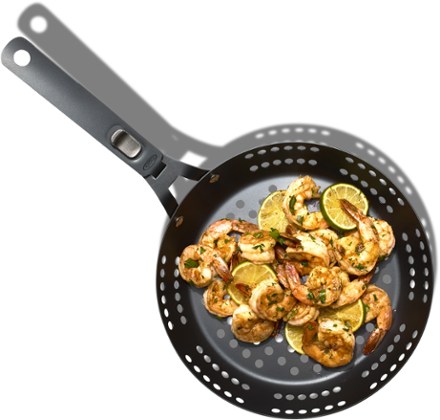 Outdoor Perforated Carbon Steel Fry Pan - 10"