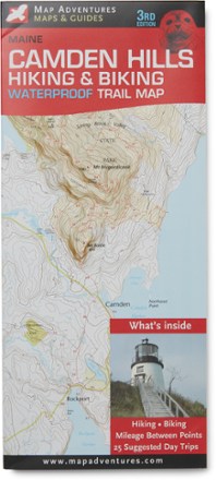 Camden Hills Hiking and Biking Waterproof Trail Map - 3rd Edition