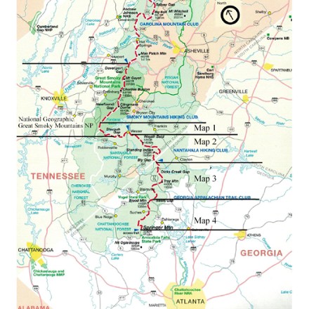 Appalachian Trail North Carolina-Georgia Guidebook and Maps Set