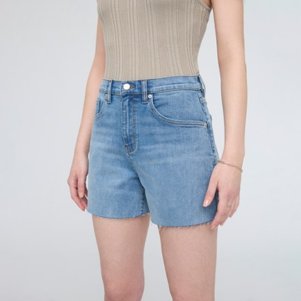 Performance Denim High-Rise Relaxed Shorts - Women's