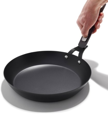 Outdoor Carbon Steel Fry Pan with Removable Handle - 8"