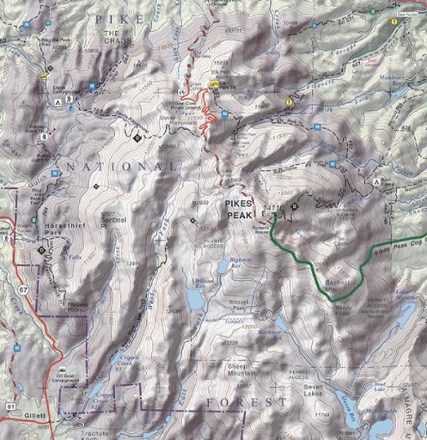 Colorado Springs Pikes Peak Map