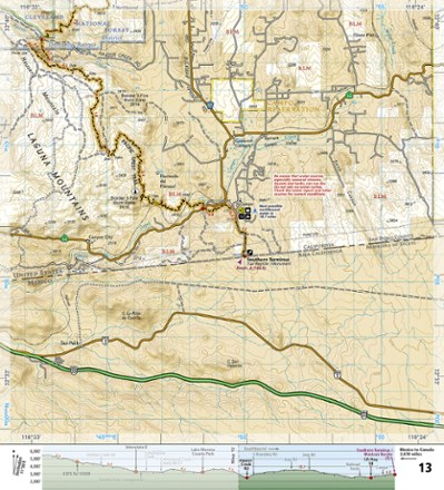 Pacific Crest Trail Topographic Map Guide: San Jacinto and Laguna Mountains