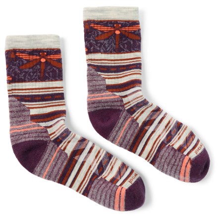 Hike Targeted Cushion Dragon Stitch Mid Crew Socks - Women's