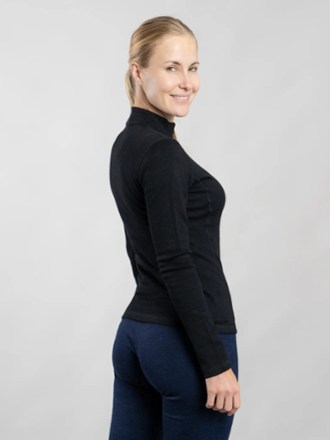 300 Lightweight Alpaca Wool Half-Zip Base Layer Top - Women's