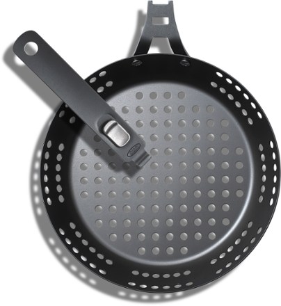 Outdoor Perforated Carbon Steel Fry Pan - 10"