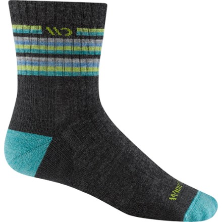 Multi Stripe Cushioned Micro Crew Socks - Women's
