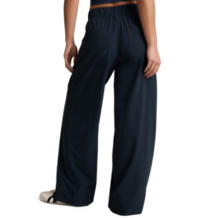 Stretch Woven Wide-Leg Pants - Women's