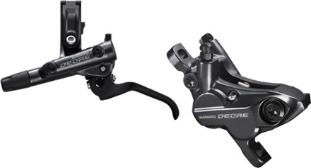 Deore M6100 Hydraulic Disc Brake Lever and 4-Piston Caliper Set