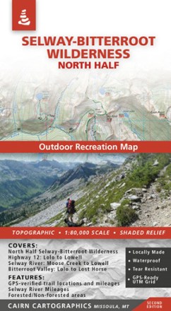 Selway-Bitterroot Wilderness: North Half Outdoor Recreation Map