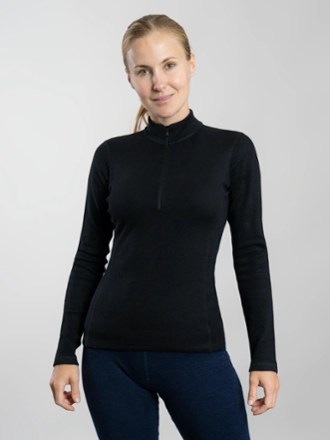 300 Lightweight Alpaca Wool Half-Zip Base Layer Top - Women's