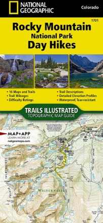 Rocky Mountain National Park Day Hikes Topographic Map Guide