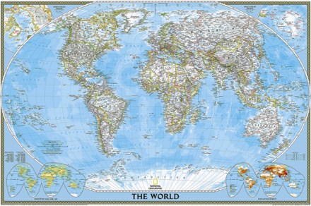 World Map - Folded