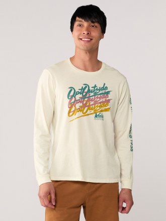 Retro Opt Outside Graphic Long-Sleeve T-Shirt