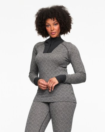 Voss Cashmere Mix Half-Zip Base Layer Top - Women's