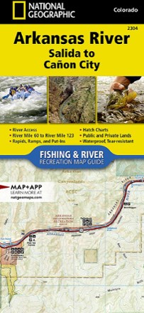 Arkansas River: Salida to Canon City Fishing and River Recreation Map Guide