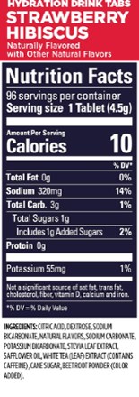 Caffeine Hydration Drink Tabs - 12 Servings