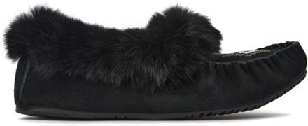 Faux Fur Street Suede Moccasins - Women's