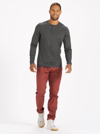 Long-Sleeve Ease Performance Henley Shirt - Men's